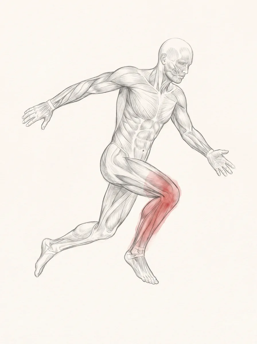 Graphite anatomical figure with the joints the report reads marked