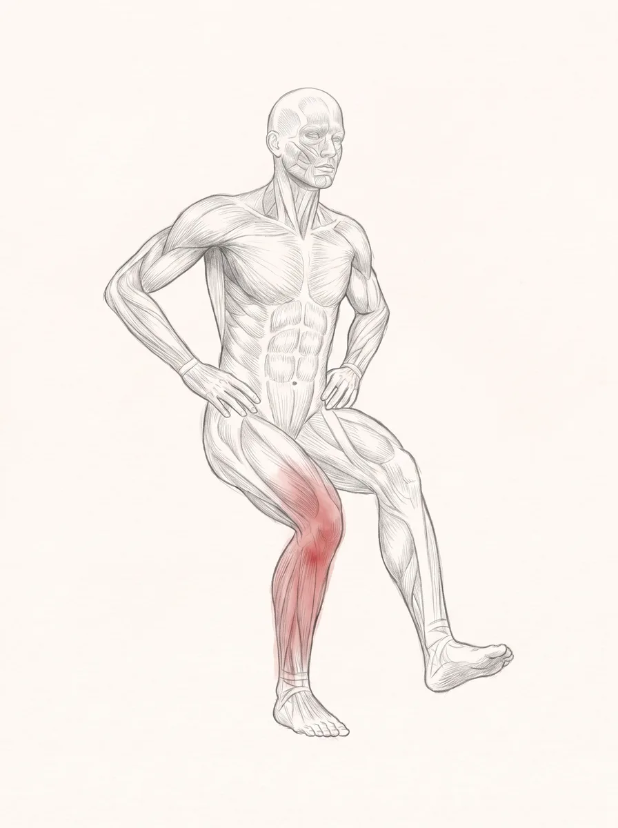 Graphite anatomical figure with the joints the report reads marked